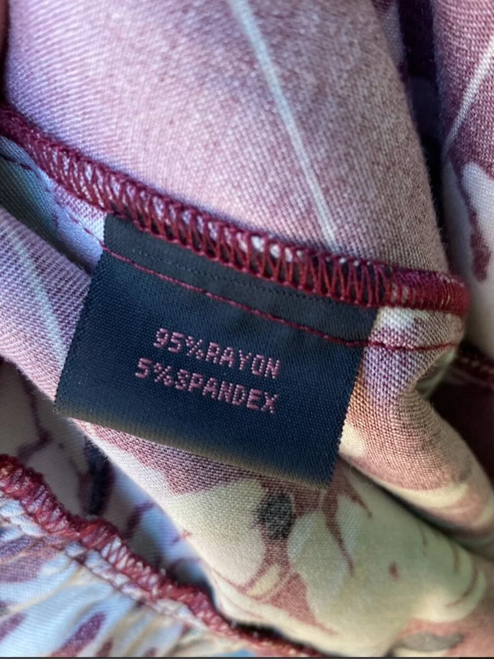 Trashy Diva Stretch Rayon Abstract Floral 1940s Style Dress - Size 10 - Picture 8 of 13